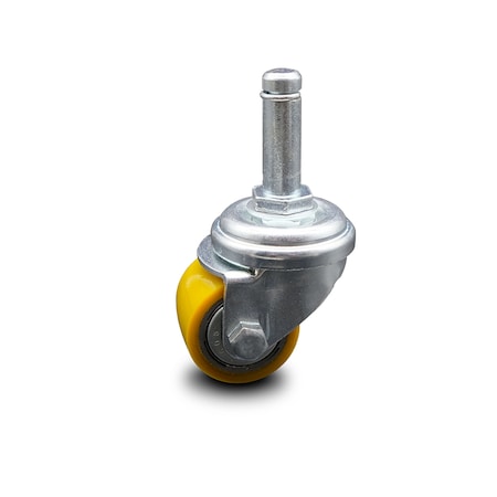 Service Caster Low Profile Polyurethane 35mm Wheel 1-3/8 Inch Grip Ring Stem Caster SCC SCC-GR04S13810-PUB-716138